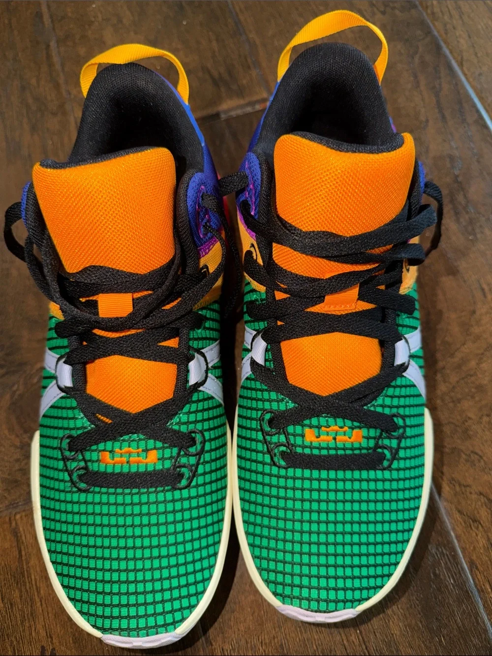 Nike Kids Multicolor Sneakers - Green, Orange & Purple